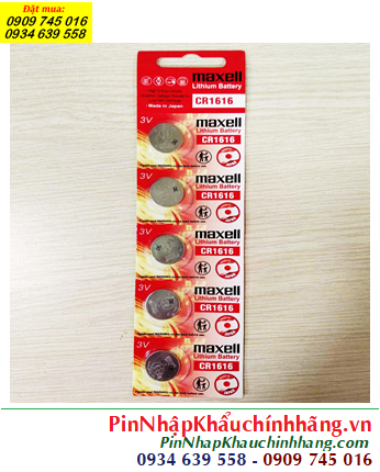 COMBO 1vỉ 5viên Pin Maxell CR1616 lithium 3v _Giá chỉ 95.000vnd/ Vỉ 5viên